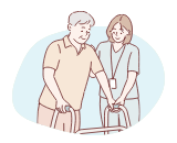 リハビリ中のイラスト