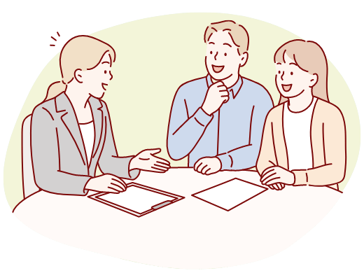 相談をしているイラスト