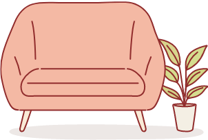 ソファーのイラスト