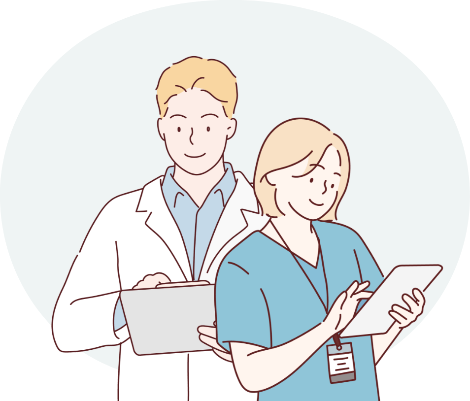 医師と看護師のイラスト