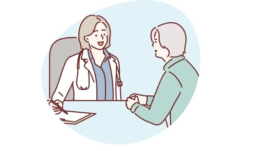 診察中のイラスト