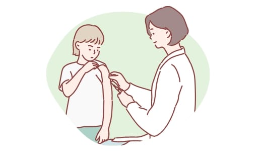 注射をしているイラスト